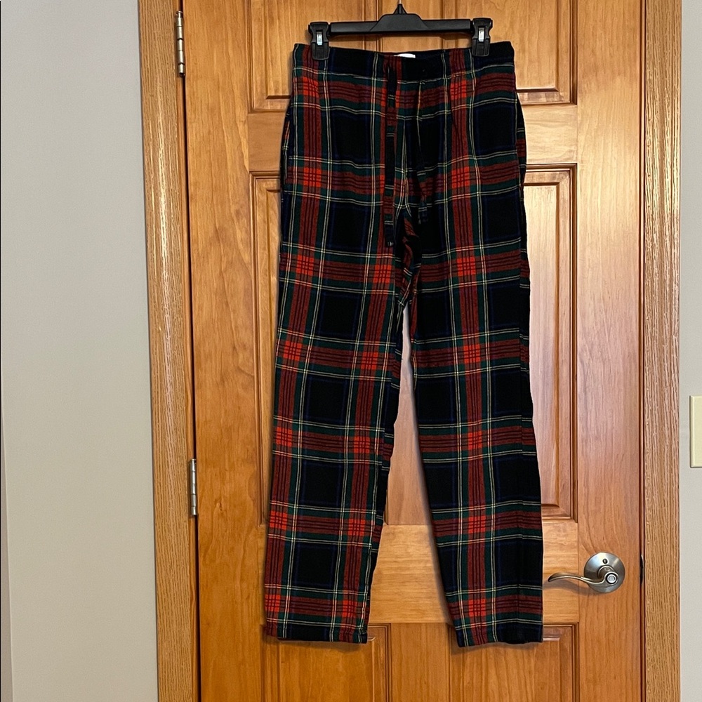 Old Navy Men's Plaid Sleep/Lounge Pants - Red, Green, and Black